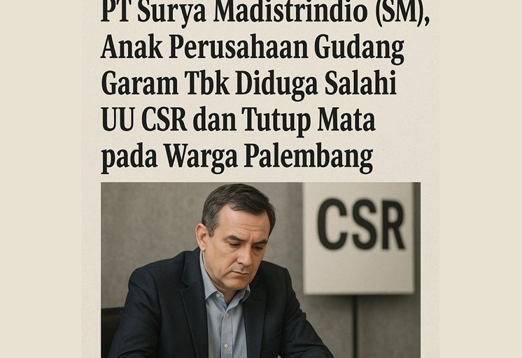 PT Surya Madistrindo (SM), Anak Perusahaan Gudang Garam Tbk Diduga Salahi UU CSR 2025