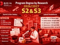 BRIN Buka Program Degree by Research 2026–2027 untuk S2 dan S3, Ini Syarat Lengkap, Skema Pembiayaan, hingga Masa Studi