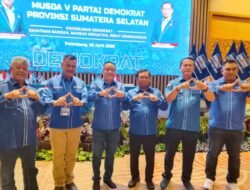 Demokrat Sumsel Solid, Cik Ujang Ditetapkan Aklamasi dan Usung Target Besar