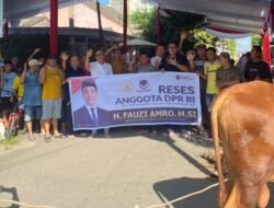 Fauzi Amro dan Firmansyah serta Ali Subri Sembelih 7 Ekor Sapi Kurban untuk Kader NasDem dan Masyarakat