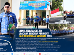 Rektor IAIN Langsa, Prof. Dr. Ismail Fahmi Arrauf Nasution, MA. Pimpin Upacara Hardiknas