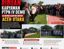 Ribuan Karyawan PTPN IV Demo di Depan Kantor Bupati Aceh Utara