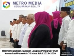RESMI DIKUKUHKAN, SUSUNAN LENGKAP PENGURUS FORUM KOMUNIKASI PEUREULAK 70 MASA BAKTI 2025–2030
