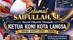 Resmi Dilantik, Ketua KONI Kota Langsa Tegaskan Komitmen Bangkitkan Prestasi Olahraga