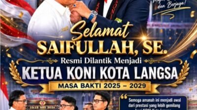 Resmi Dilantik, Ketua KONI Kota Langsa Tegaskan Komitmen Bangkitkan Prestasi Olahraga