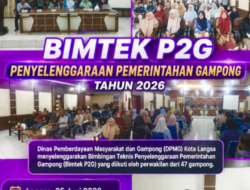 DPMG Gelar Bimtek P2G Untuk 47 Gampong, Plh DPMG Hafriniza.SE  Berharap Bimtek ini Bermanfaat Bagi Peserta P2G Di Gampong
