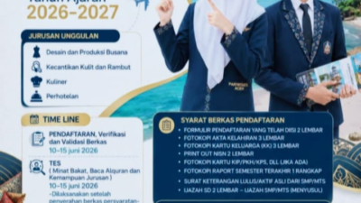 SMK Negeri 3 Langsa Buka Pendaftaran Murid Baru Tahun Ajaran 2026–2027