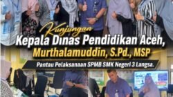 Kunjungan Kepala Dinas Pendidikan Aceh, Perkuat Komitmen sukseskan SPMB SMK Negeri 3 Langsa   