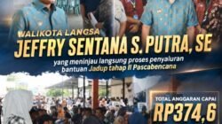 Walikota Langsa, Jeffry Sentana S. Putra, SE, Meninjau Penyaluran Bantuan  Tahap II Pascabencana, Total Capai Rp374,6 M