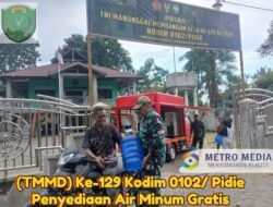 (TMMD) Ke-129 Kodim 0102/ Pidie,  Penyediaan Air Minum Gratis