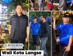 Wali Kota Langsa Turun Langsung Cek Titik Genangan Air Pascahujan, Instruksikan OPD Sigap