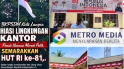 HUT RI ke-81, BKPSDM Kota Langsa Hiasi Lingkungan Kantor Penuh Nuansa Merah Putih, 