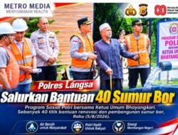 Polres Langsa Salurkan Bantuan 40 Sumur Bor