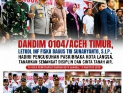 Dandim 0104/Aceh Timur Hadiri Pengukuhan Paskibraka Kota Langsa, Tanamkan Semangat Disiplin Dan Cinta Tanah Air