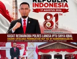 Kasat Resnarkoba Polres Langsa Iptu Sirya Iqbal Hadiri Upacara Peringatan HUT ke-81 Kemerdekaan RI