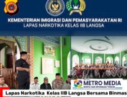Lapas Narkotika Kelas IIB Langsa Bersama Binmas Polres Langsa,  Gelar Yasinan dan Tausiah Perkuat Spiritual Warga Binaan