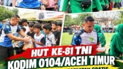 HUT Ke-81 TNI: Kodim 0104/Aceh Timur Hadirkan Layanan Kesehatan Gratis dan Bazar UMKM, Semakin Eratkan TNI dengan Rakyat