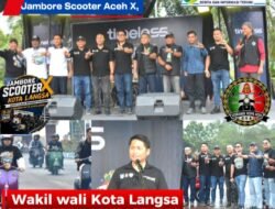 Wakil wali Kota Langsa Lepas Rolling Thunder Jambore Scooter Aceh X, Ratusan Skuteris Padati Kota Langsa