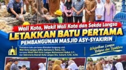 Wali Kota, Wakil Wali Kota dan Sekda Langsa Letakkan Batu Pertama Pembangunan Masjid Asy-Syakirin