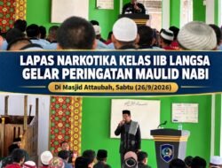 Lapas Narkotika Kelas IIB Langsa Gelar Peringatan Maulid Nabi di Masjid Attaubah