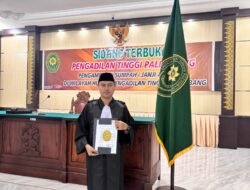 Sah! Alan Jaya Saputra, S.H., M.H. Resmi Dilantik Sebagai Advokat di Pengadilan Tinggi Palembang