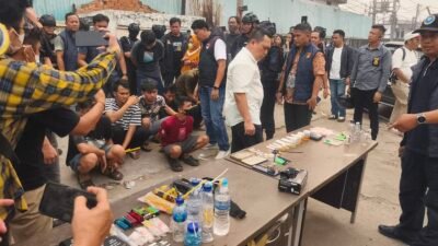 Polda Sumsel Bersama BNN Tertibkan Tiga Titik Rawan Narkoba di Palembang, Delapan Orang Diamankan